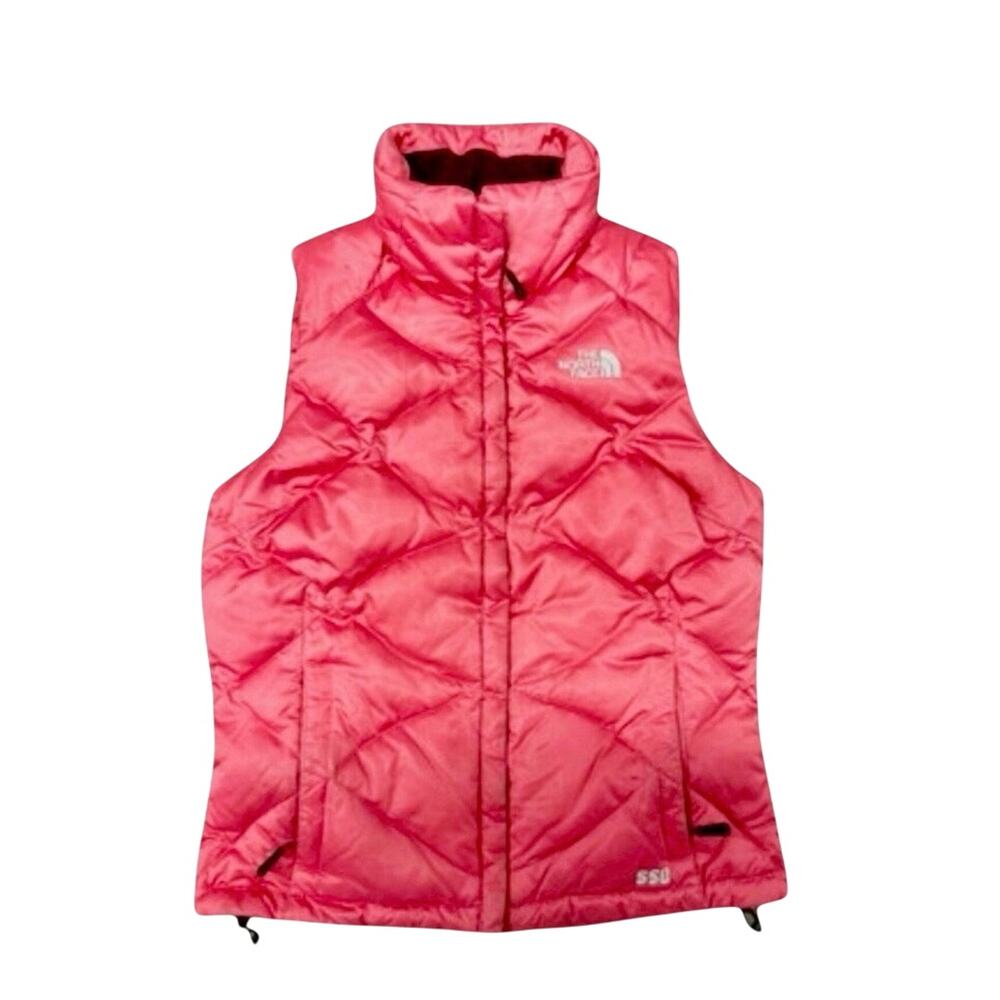 The North Face Aconcagua 550 Goose Down Fill Puffer Vest fuchsia Pink Womens M